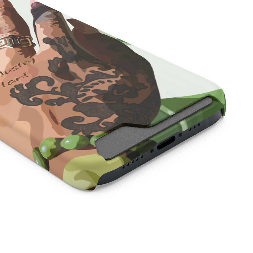 TATTED GREEN THUMB Stylish Phone Case with Card Holder by Industry Plant @AutoPaybump