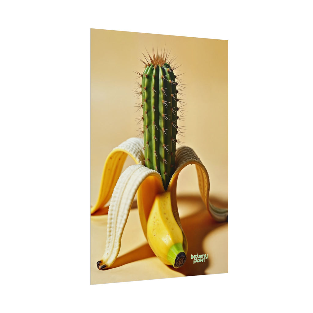 PEEL MY PRICKLY PECKER Surreal Cactus Banana Fine Art Poster – Fine Art Print for Modern Home Decor by INDUSTRY PLANT @AutoPaybump