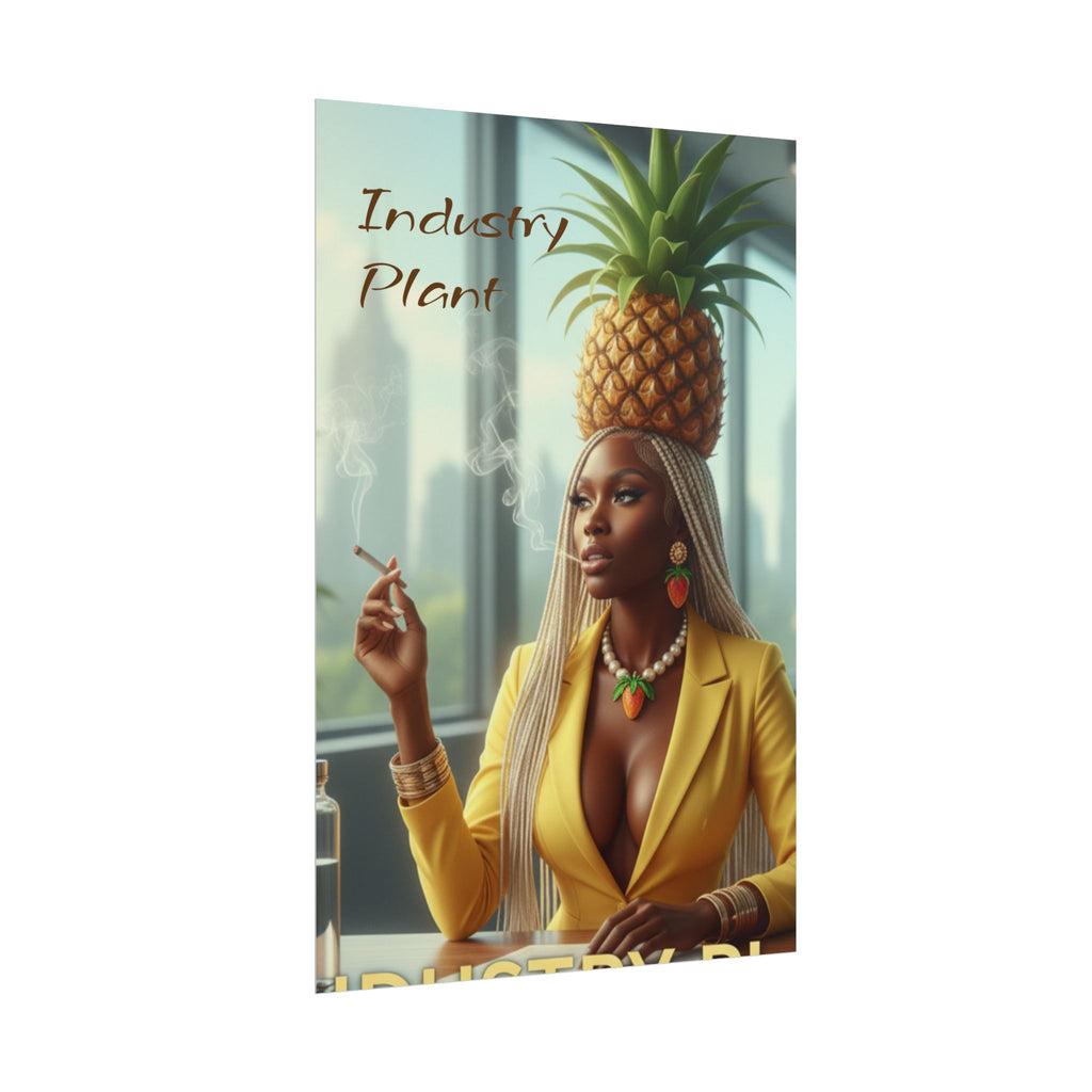 OSHUN EXHALES "Oshun in a Pineapple Crown Fine Art Poster" (Fashion Portrait) by Industry Plant @AutoPaybump