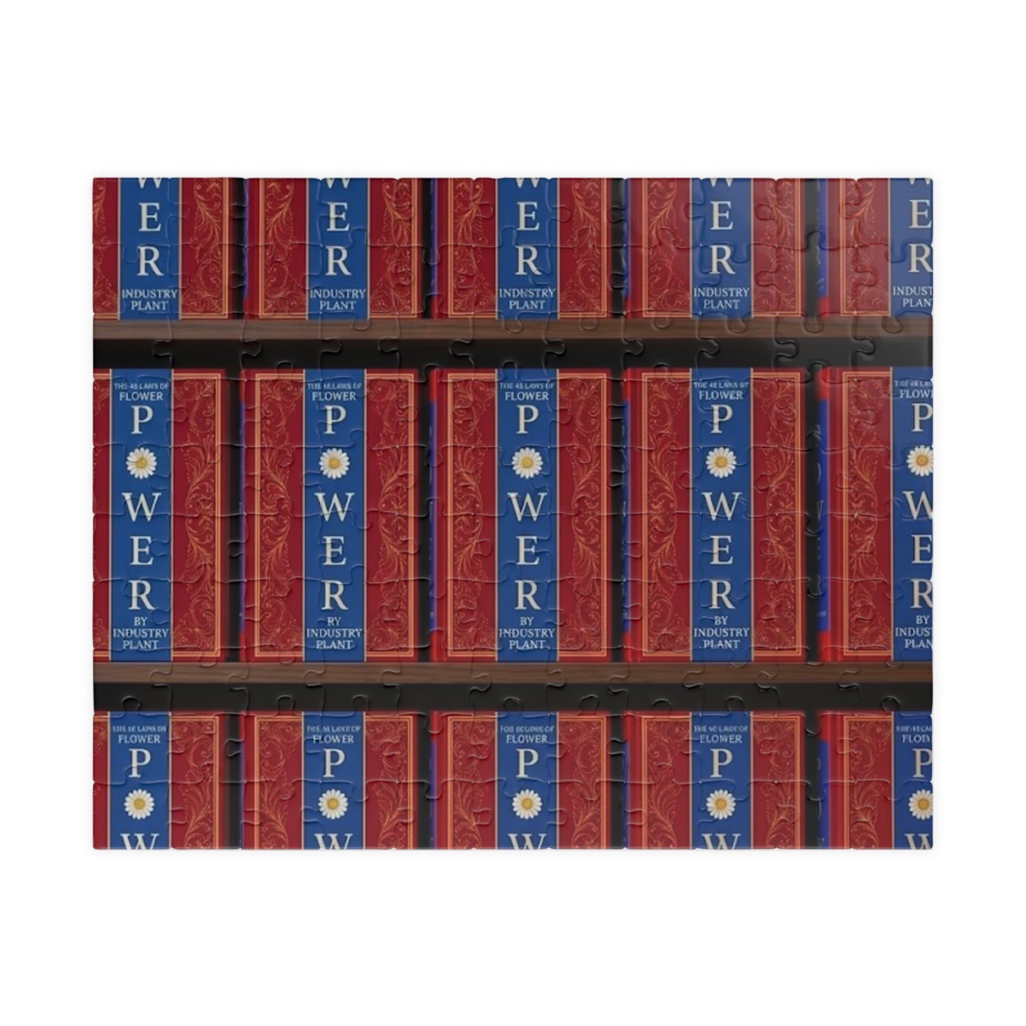 48 LAWS of FLOWER POWER Library Shelf Puzzle — 110/252/520/1014-Piece Jigsaw by Industry Plant