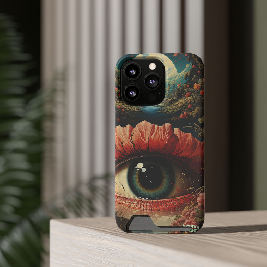 Eye Bloom Here... Stylish Phone Case with Card Holder by INDUSTRY PLANT @AutoPaybump
