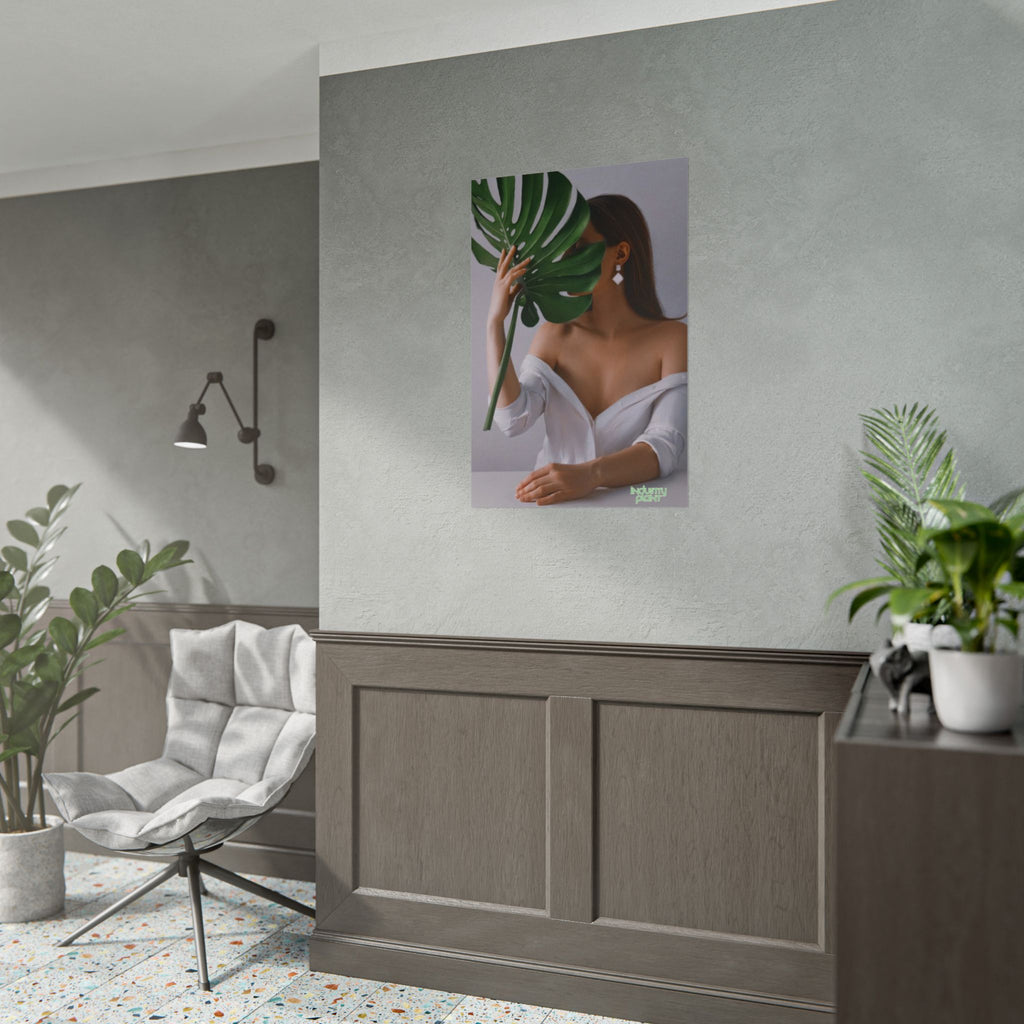 MONSTERA MYSTIQUE Botanical Chic Fine Art Poster — Woman with Monstera Wall Fine Art by INDUSTRY PLANT @AutoPaybump