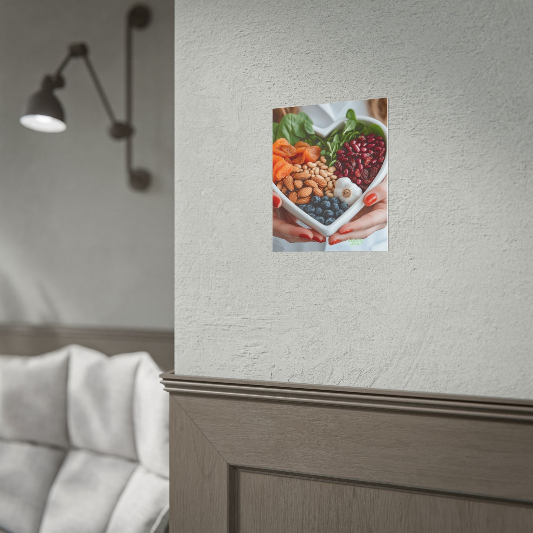 QUEEN of HEALTHY HEARTS Healthy Heart Fine Art Food Poster — Heart-Shaped Buddha Bowl with Nuts, Berries & Veggies Fine Art Print by INDUSTRY PLANT by @AutoPaybump