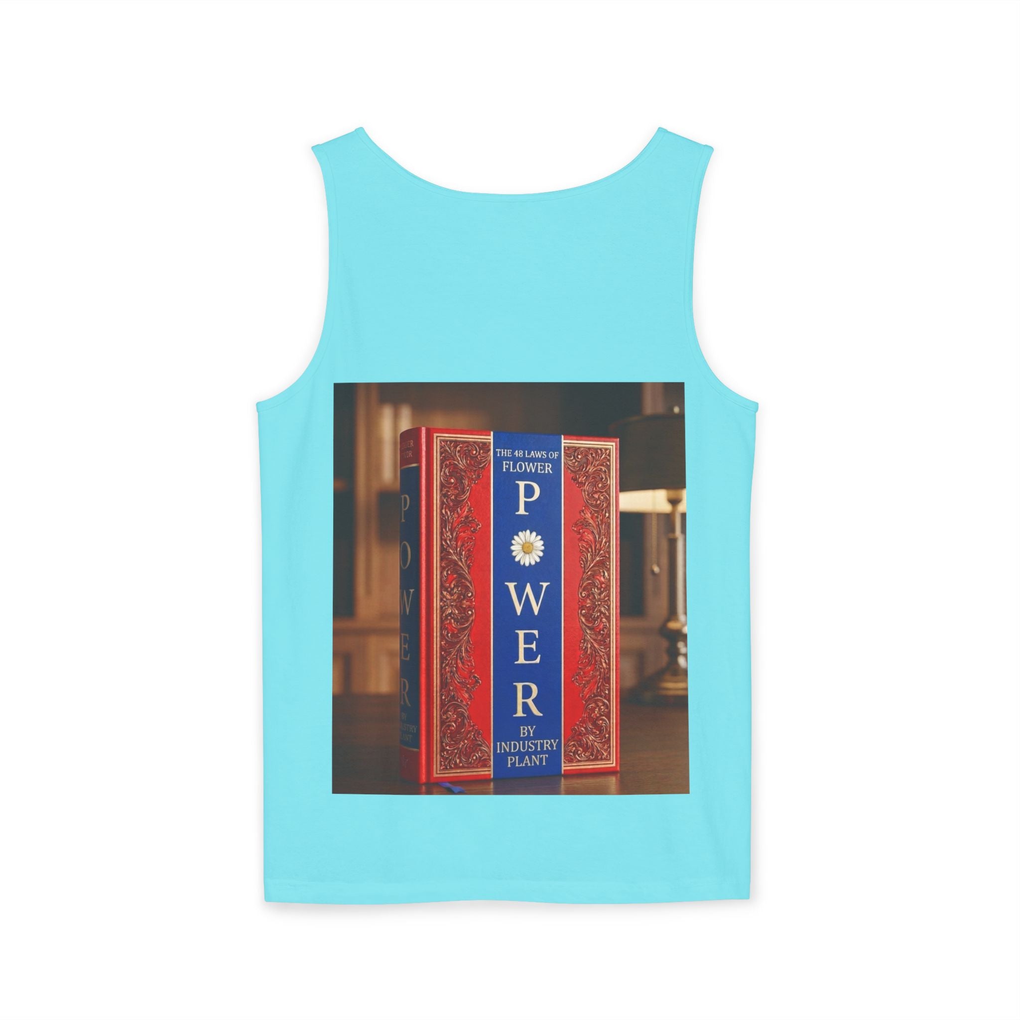48 LAWS of FLOWER POWER Tank Top — Vintage 'Flower Power' Book Cover Graphic by Industry Plant