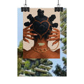 BANTU KNOTS x BOTANICALS Afro Heart Braid Fine Art Poster — Wall Fine Art Print by INDUSTRY PLANT @AutoPaybump