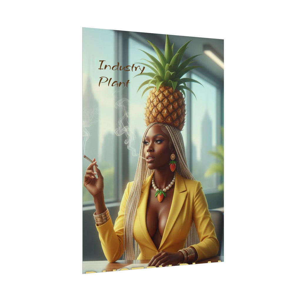 OSHUN EXHALES "Oshun in a Pineapple Crown Fine Art Poster" (Fashion Portrait) by Industry Plant @AutoPaybump
