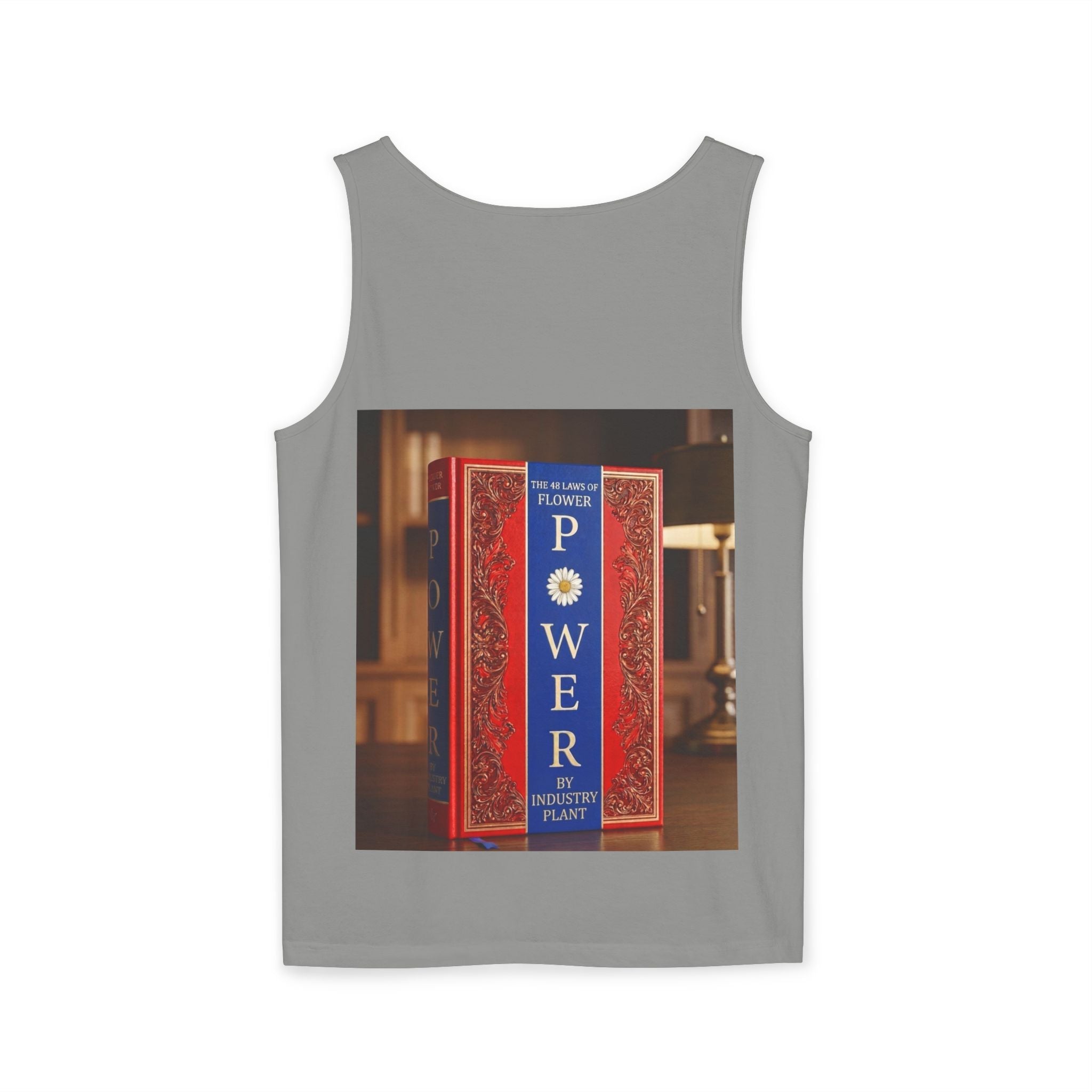 48 LAWS of FLOWER POWER Tank Top — Vintage 'Flower Power' Book Cover Graphic by Industry Plant