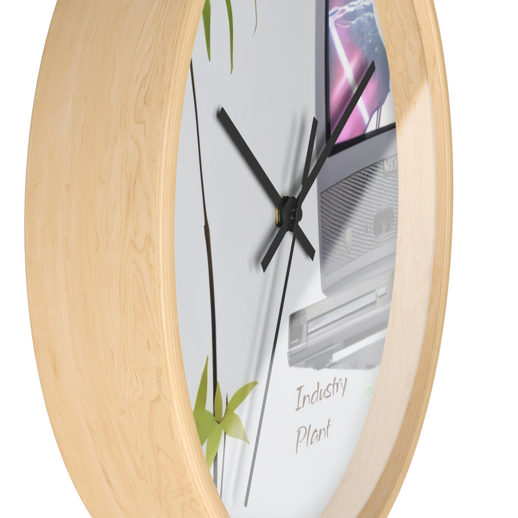 WEED TV Wall Clock — Decorative Cannabis Smoker Enthusiast Fine Art Print Clock for Office & Study by Industry Plant