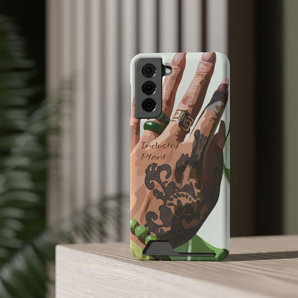 TATTED GREEN THUMB Stylish Phone Case with Card Holder by Industry Plant @AutoPaybump