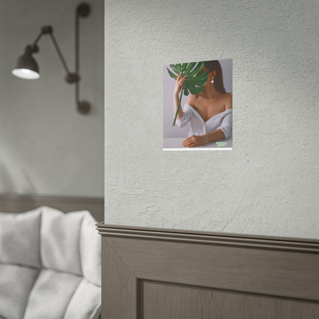 MONSTERA MYSTIQUE Botanical Chic Fine Art Poster — Woman with Monstera Wall Fine Art by INDUSTRY PLANT @AutoPaybump