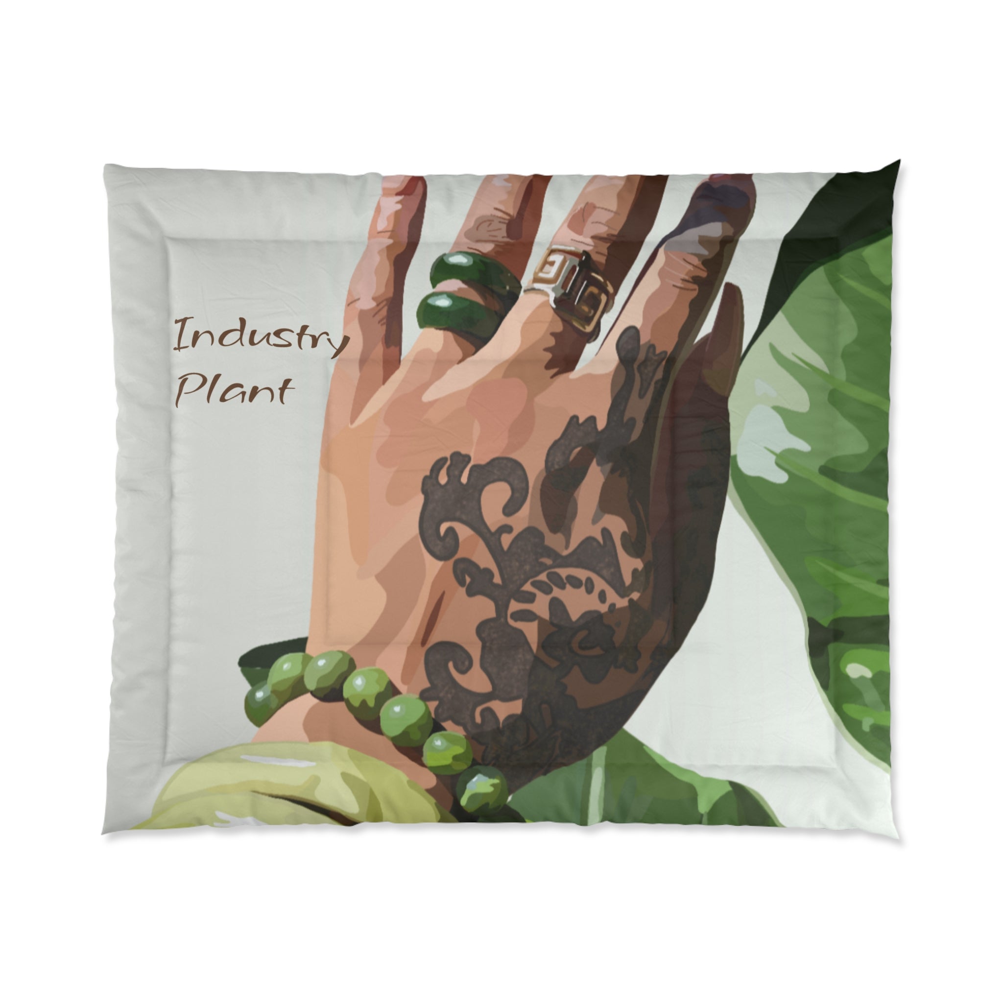 TATTED GREEN THUMB Comforter by Industry Plant @AutoPaybump
