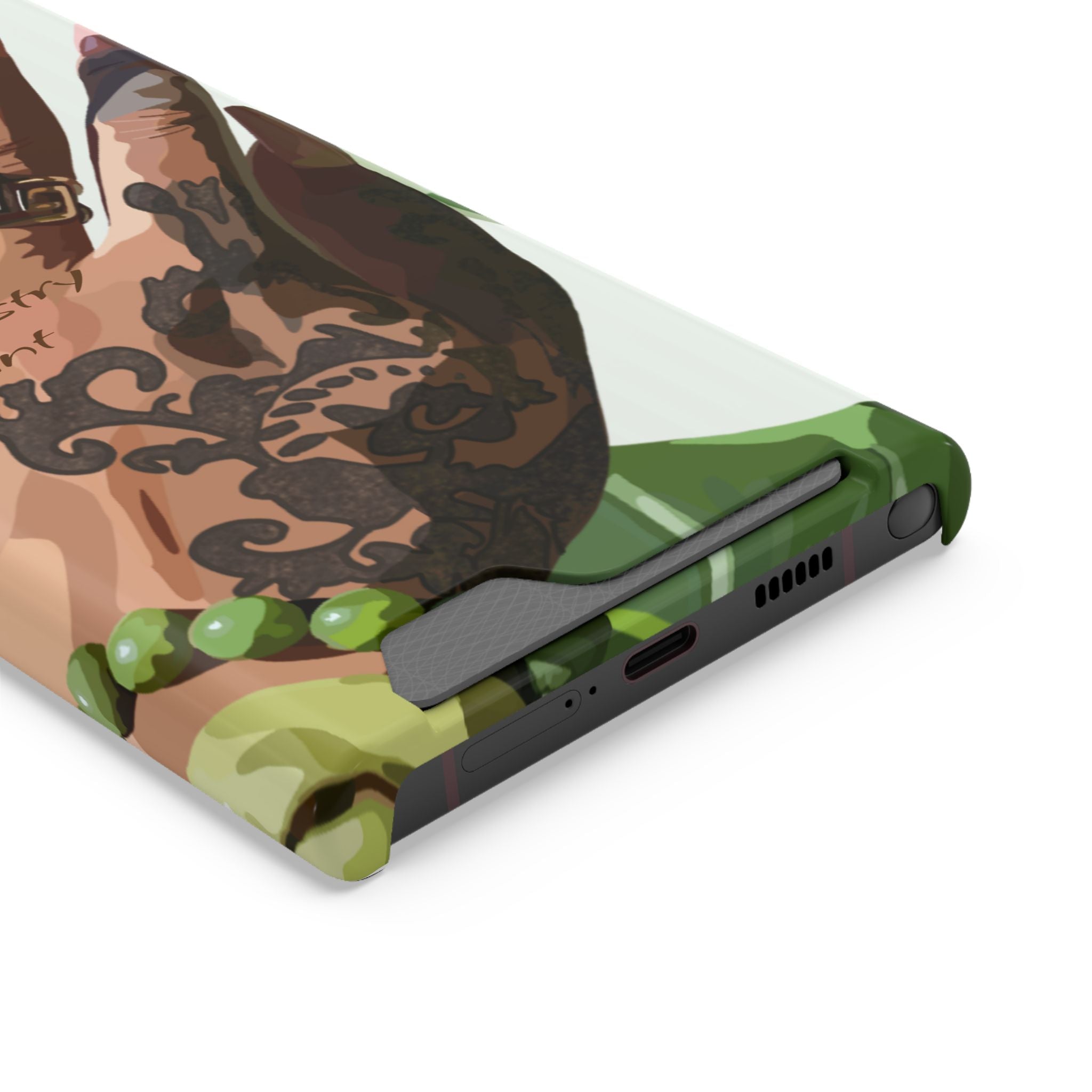 TATTED GREEN THUMB Stylish Phone Case with Card Holder by Industry Plant @AutoPaybump