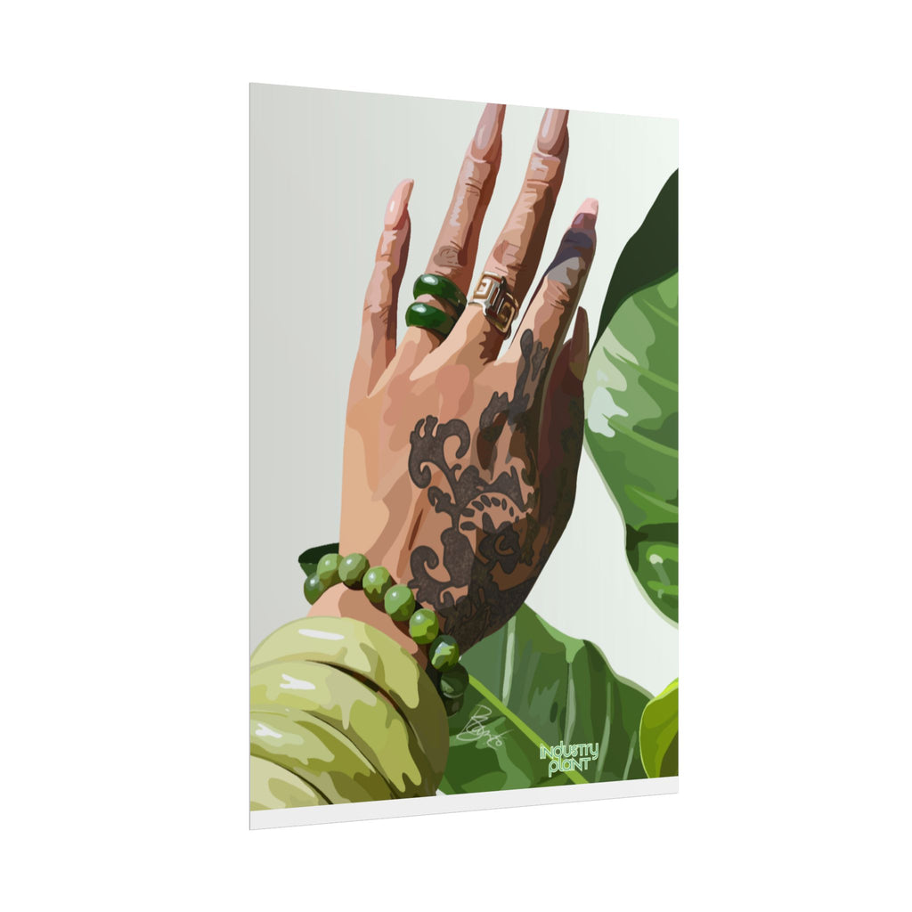 TATTED GREEN THUMB Botanical Henna Hand Fine Art Poster Print by INDUSTRY PLANT by @AutoPaybump