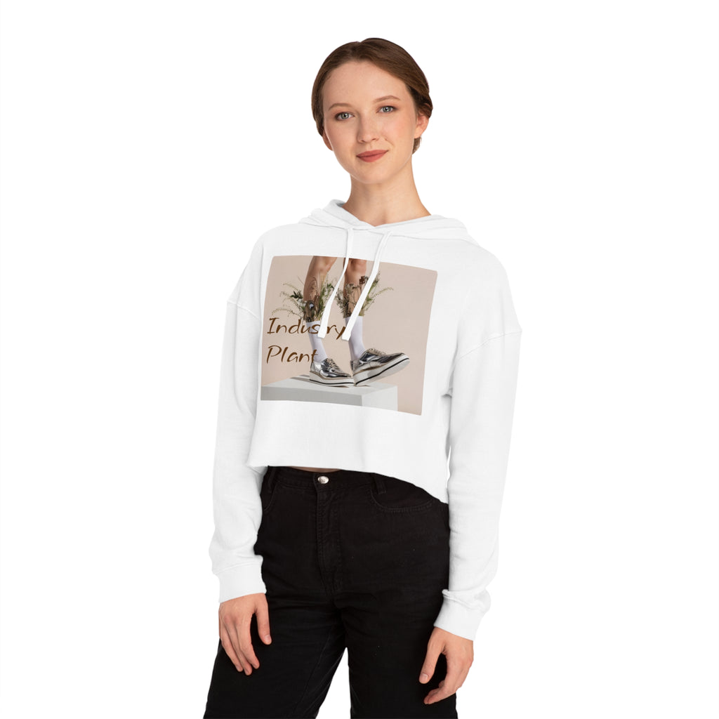 ALWAYS RUNNING ON PLANT POWER Chic Women's Cropped Hoodie by Industry Plant @AutoPaybump