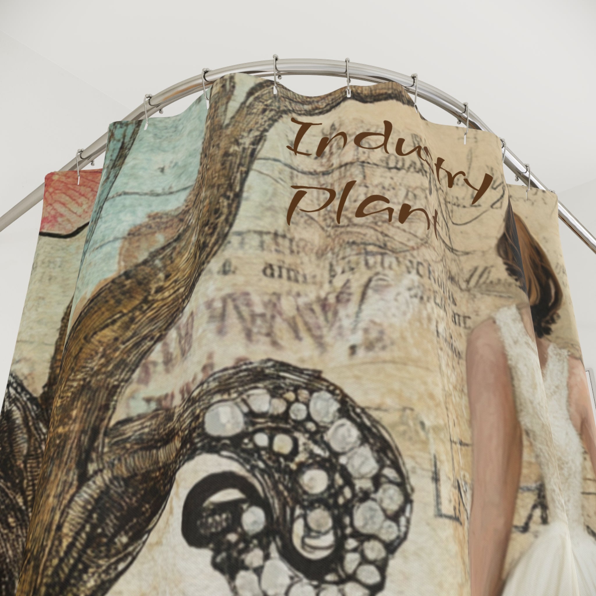 A TREE TREATY NEGOTIATION STAND OFF Shower Curtain by Industry Plant