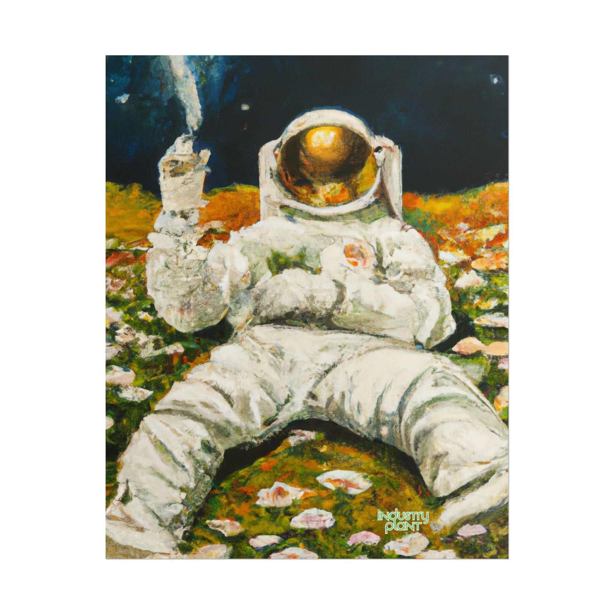 ASTRO STONER Fine Art Astronaut Poster — Retro Space Fine Art Print BY INDUSTRY PLANT @AutoPaybump
