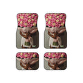 XOXO MS. BLOOMINGDALES PINK Unique Art Car Mats (Set of 4) - Stylish & Edgy Design by Industry Plant @AutoPaybump