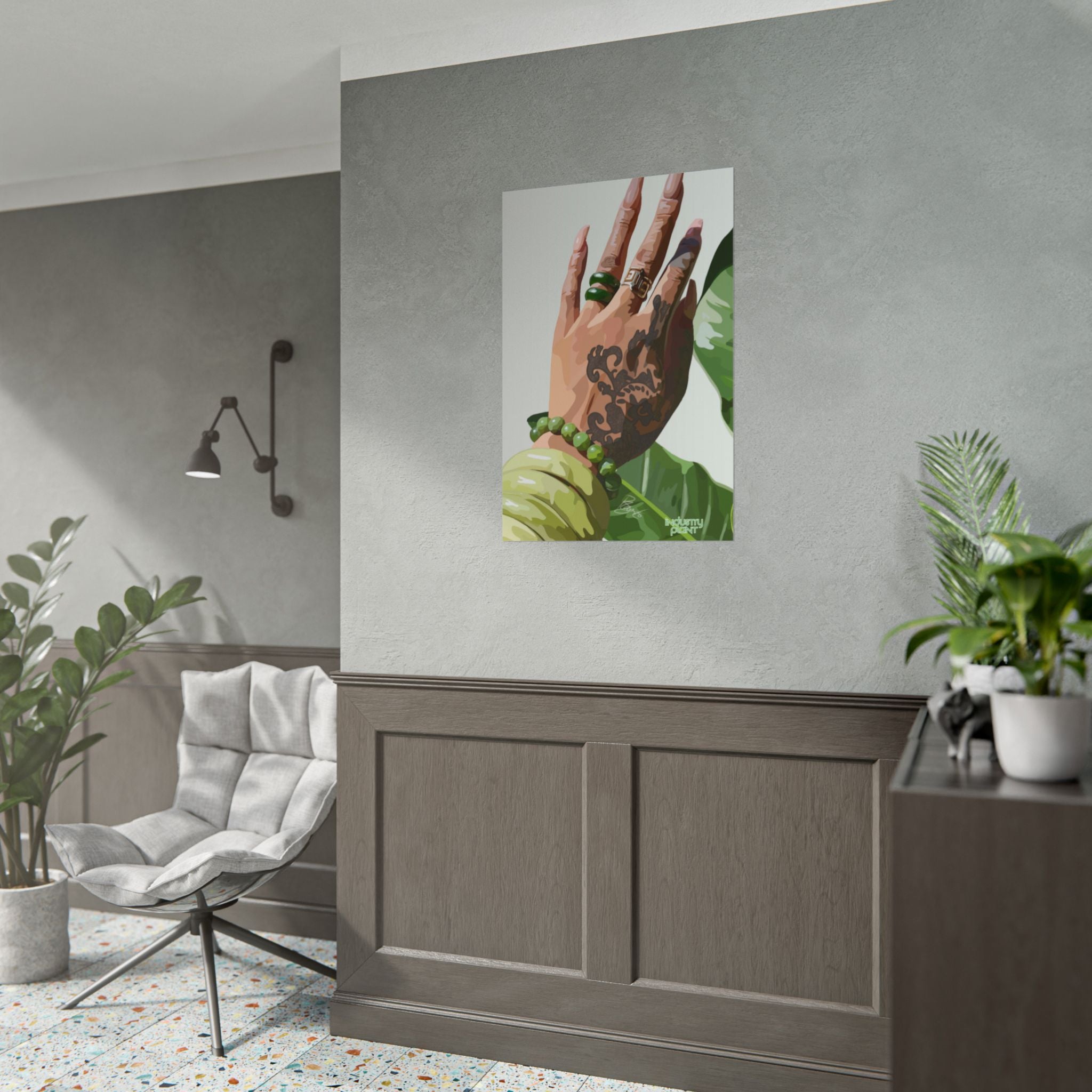 TATTED GREEN THUMB Botanical Henna Hand Fine Art Poster Print by INDUSTRY PLANT by @AutoPaybump