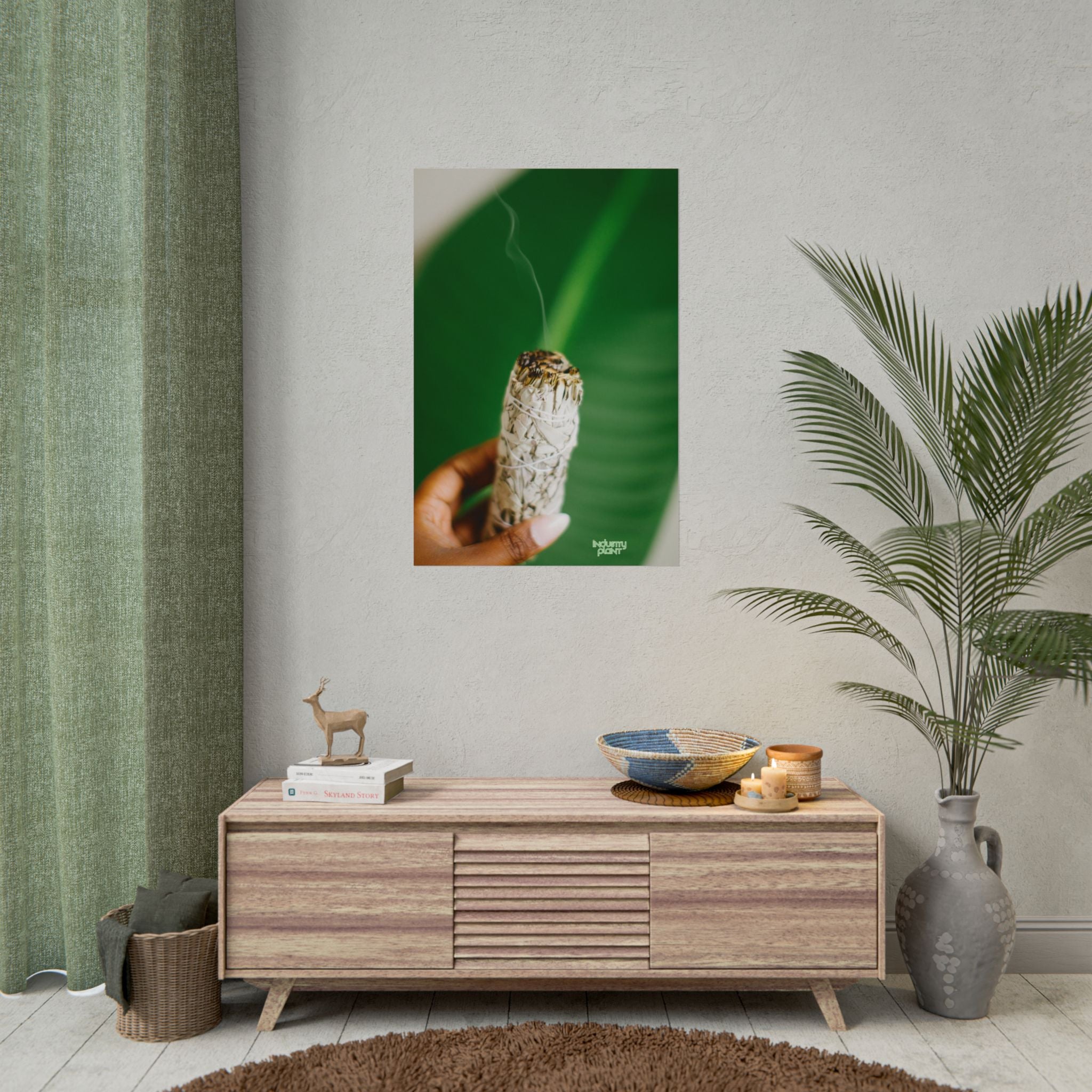 HER SAGING GRACE Sage Smudge Fine Art Poster — Botanical Aromatherapy Wall Fine Art by INDUSTRY PLANT @AutoPaybump