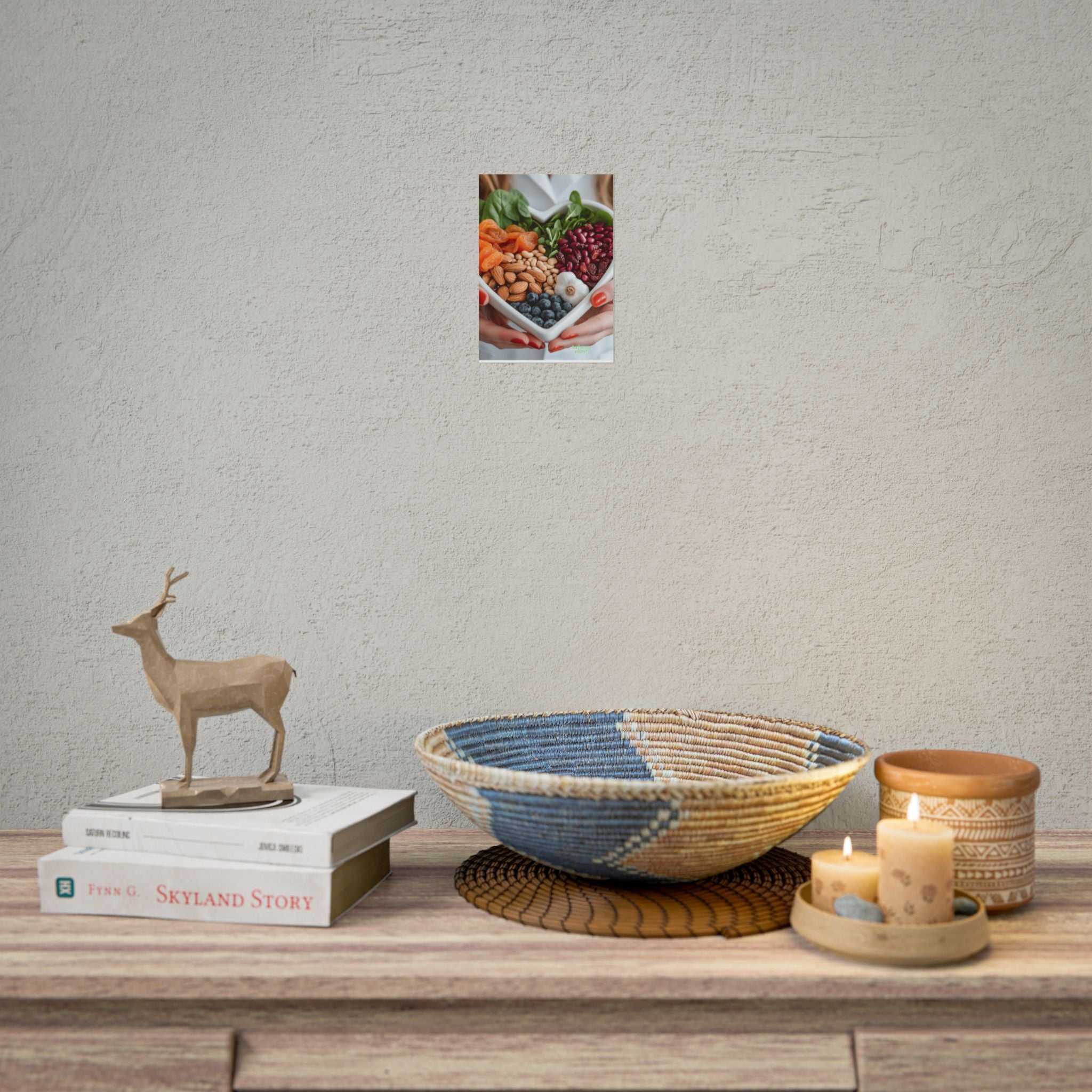 QUEEN of HEALTHY HEARTS Healthy Heart Fine Art Food Poster — Heart-Shaped Buddha Bowl with Nuts, Berries & Veggies Fine Art Print by INDUSTRY PLANT by @AutoPaybump