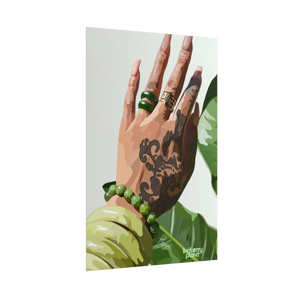 TATTED GREEN THUMB Botanical Henna Hand Fine Art Poster Print by INDUSTRY PLANT by @AutoPaybump