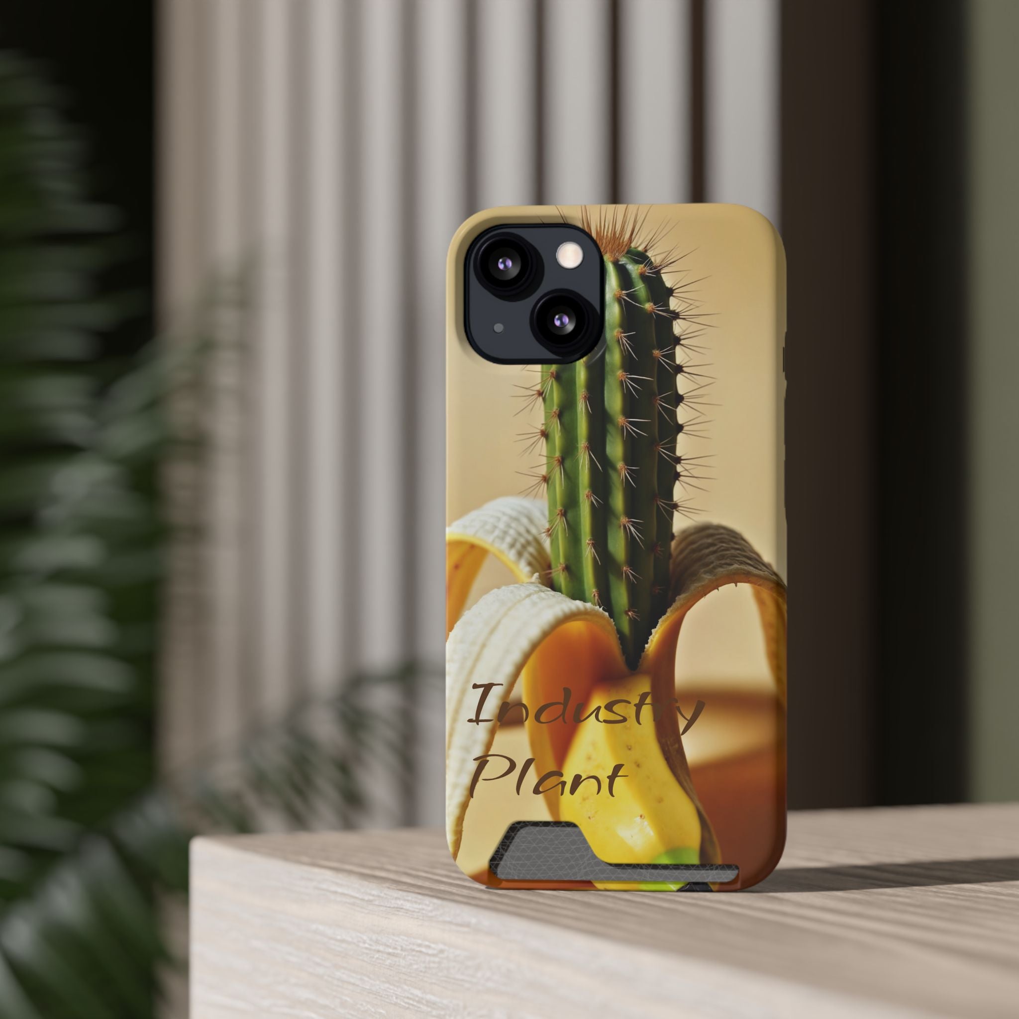 PEEL MY PRICKLED PECKER Stylish Phone Case with Card Holder by Industry Plant @AutoPaybump