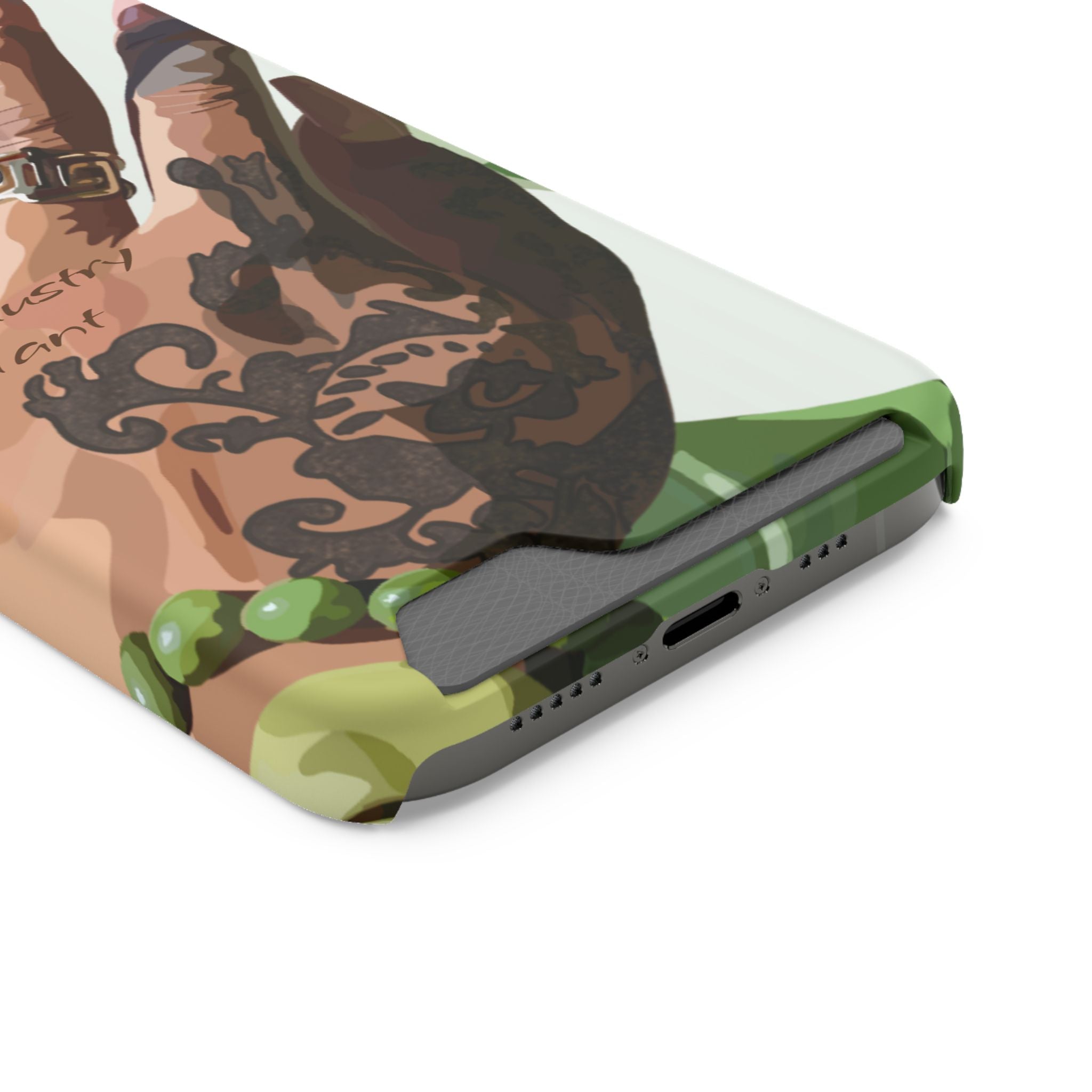TATTED GREEN THUMB Stylish Phone Case with Card Holder by Industry Plant @AutoPaybump