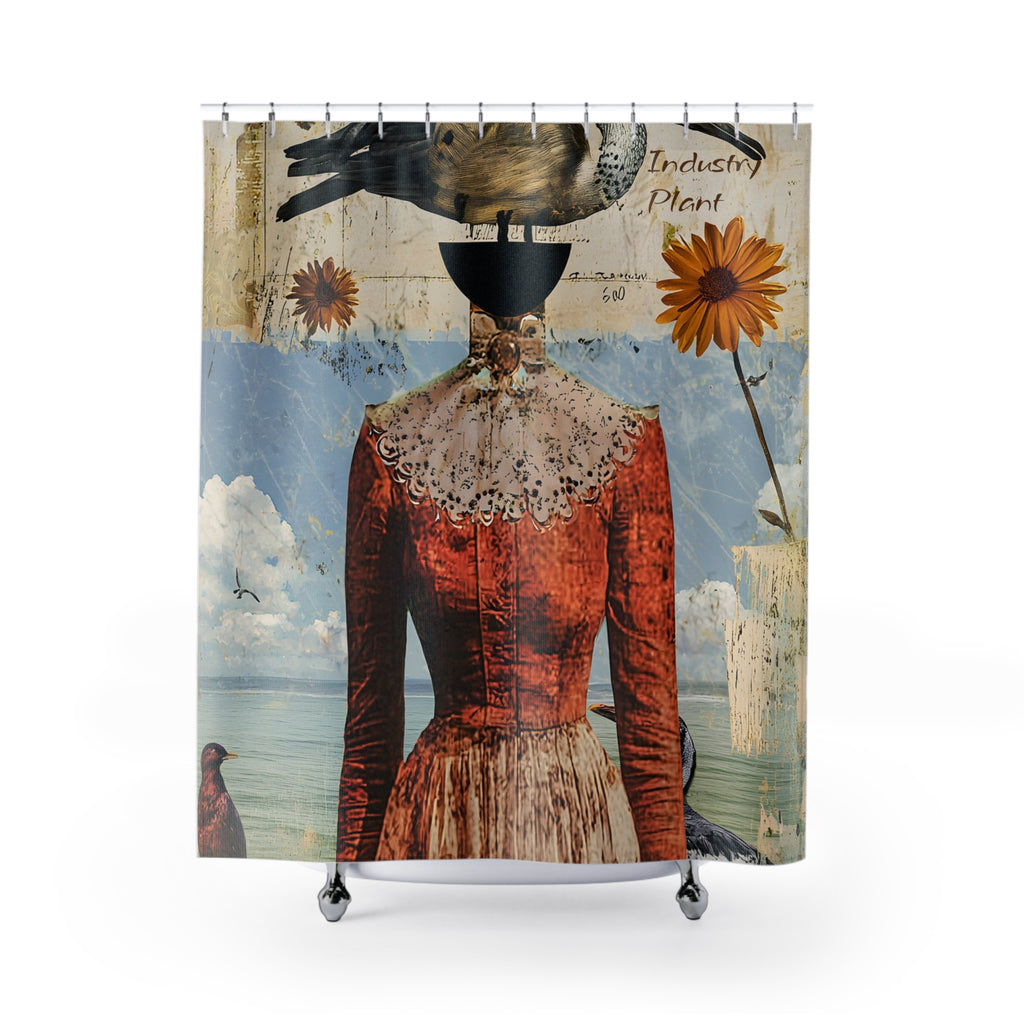 SHE CARRIES HER "BIRD"-ENS WELL Shower Curtain by Industry Plant