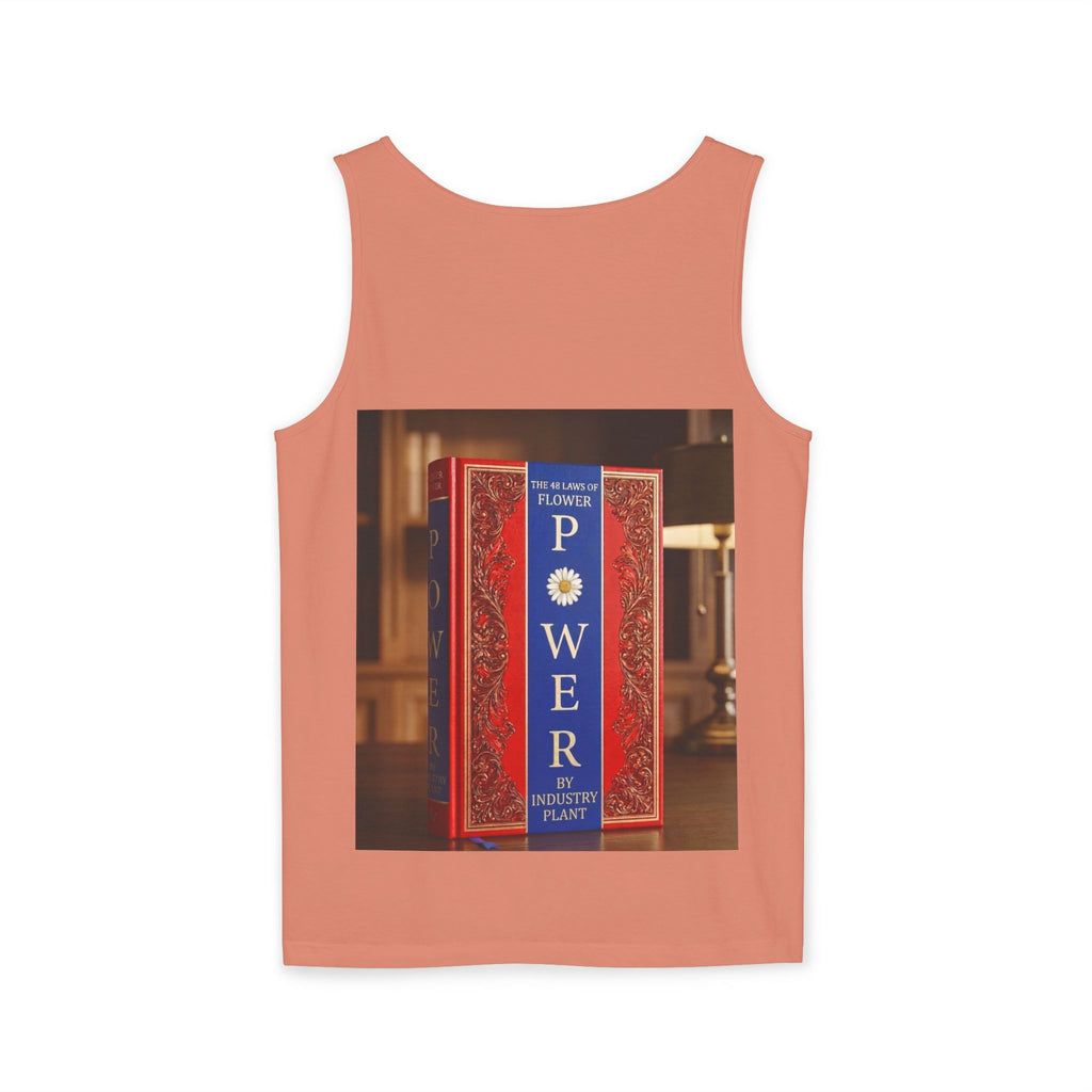 48 LAWS of FLOWER POWER Tank Top — Vintage 'Flower Power' Book Cover Graphic by Industry Plant