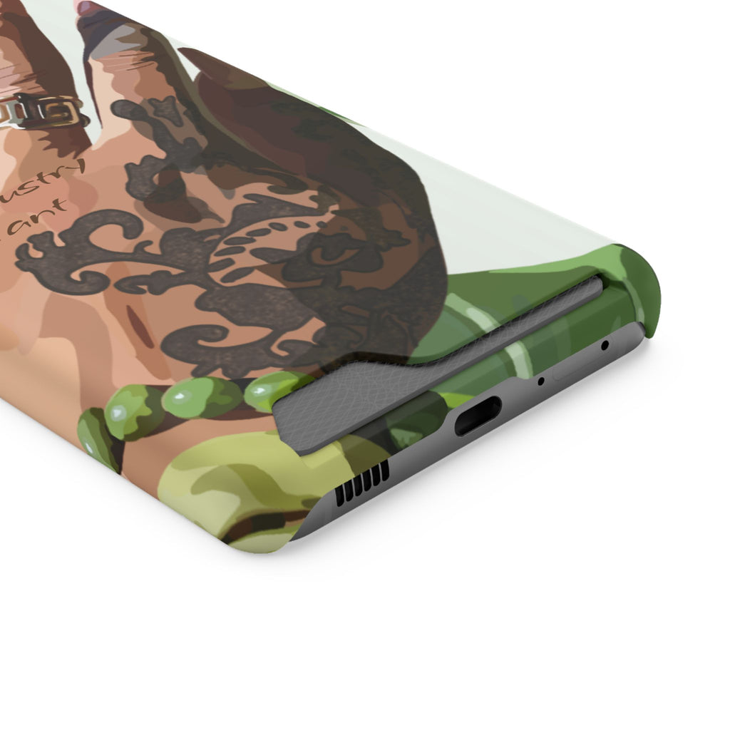 TATTED GREEN THUMB Stylish Phone Case with Card Holder by Industry Plant @AutoPaybump