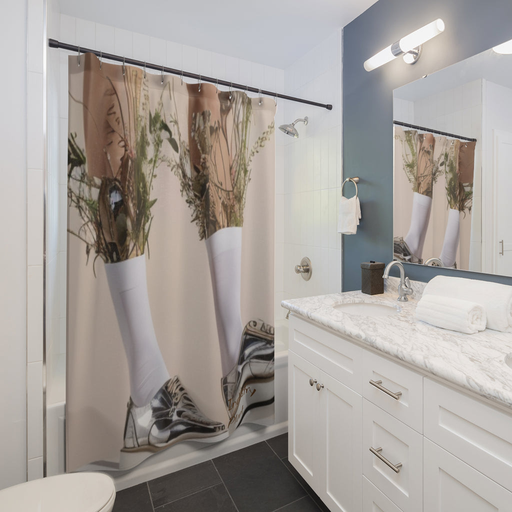 ALWAYS RUNNING ON PLANT POWER Shower Curtain by Industry Plant @AutoPaybump