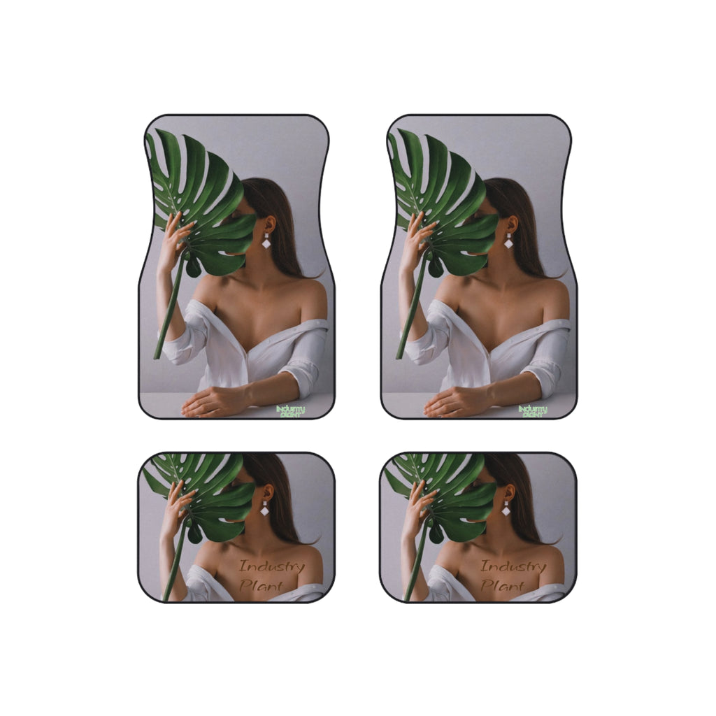 MONSTERA MYSTIQUE Unique Art Car Mats (Set of 4) - Stylish & Edgy Design by INDUSTRY PLANT @AutoPaybump