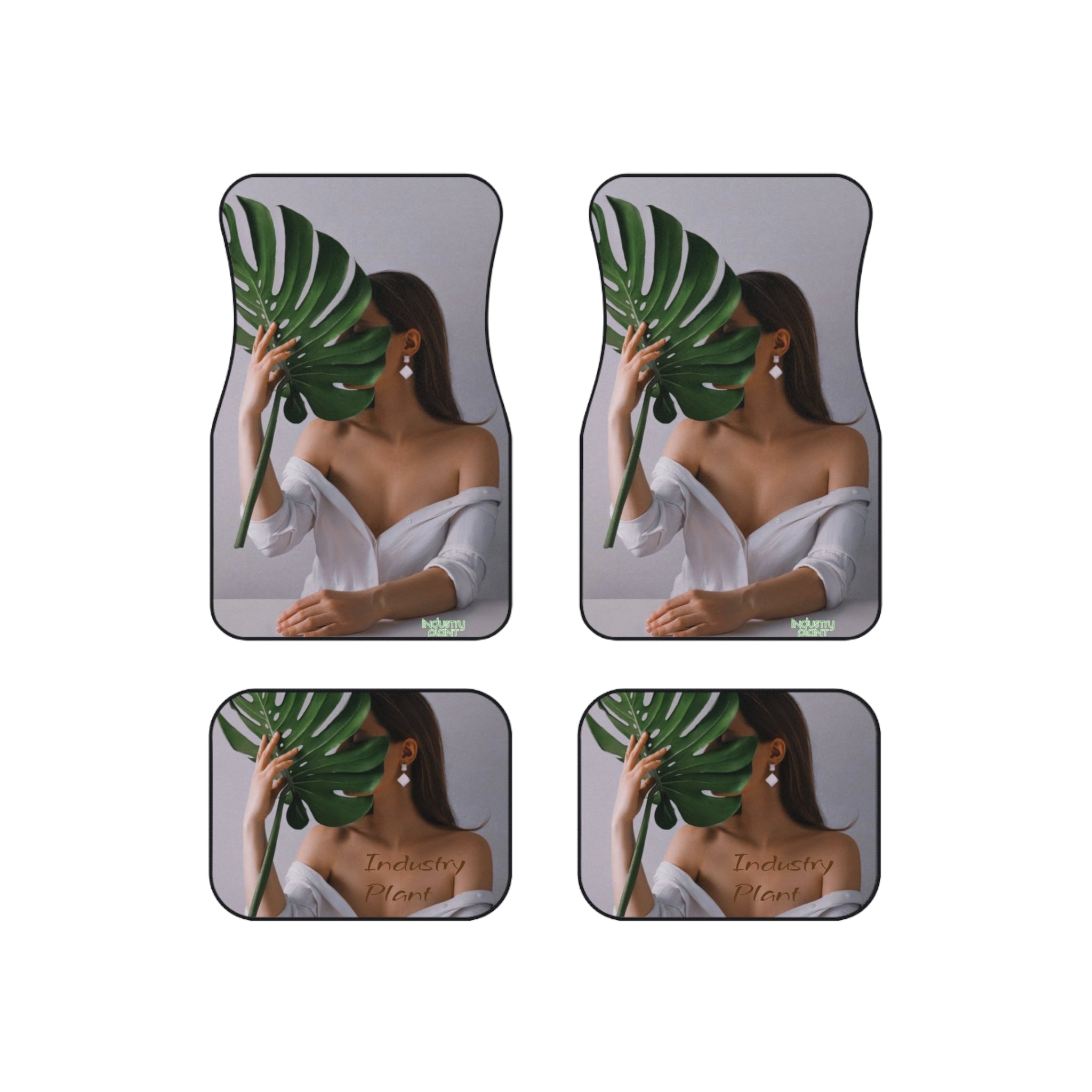MONSTERA MYSTIQUE Unique Art Car Mats (Set of 4) - Stylish & Edgy Design by INDUSTRY PLANT @AutoPaybump