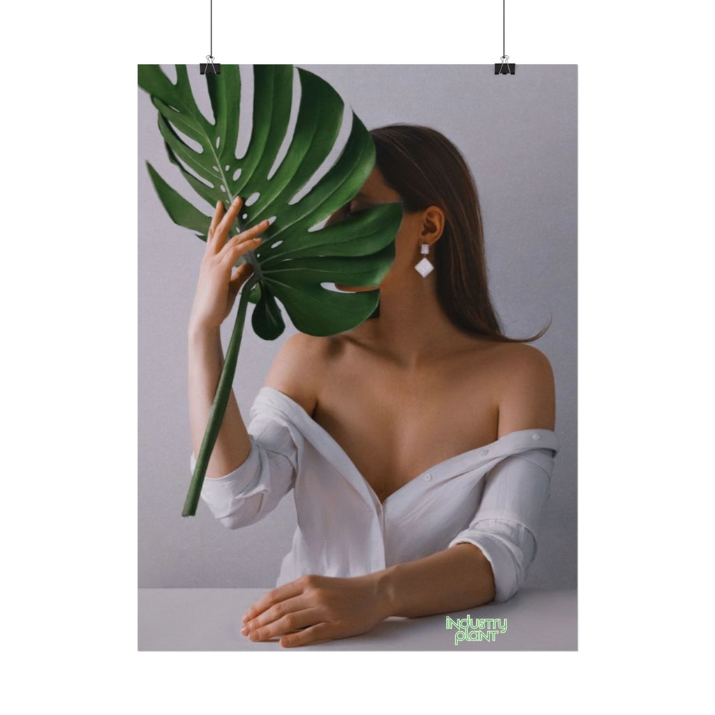 MONSTERA MYSTIQUE Botanical Chic Fine Art Poster — Woman with Monstera Wall Fine Art by INDUSTRY PLANT @AutoPaybump