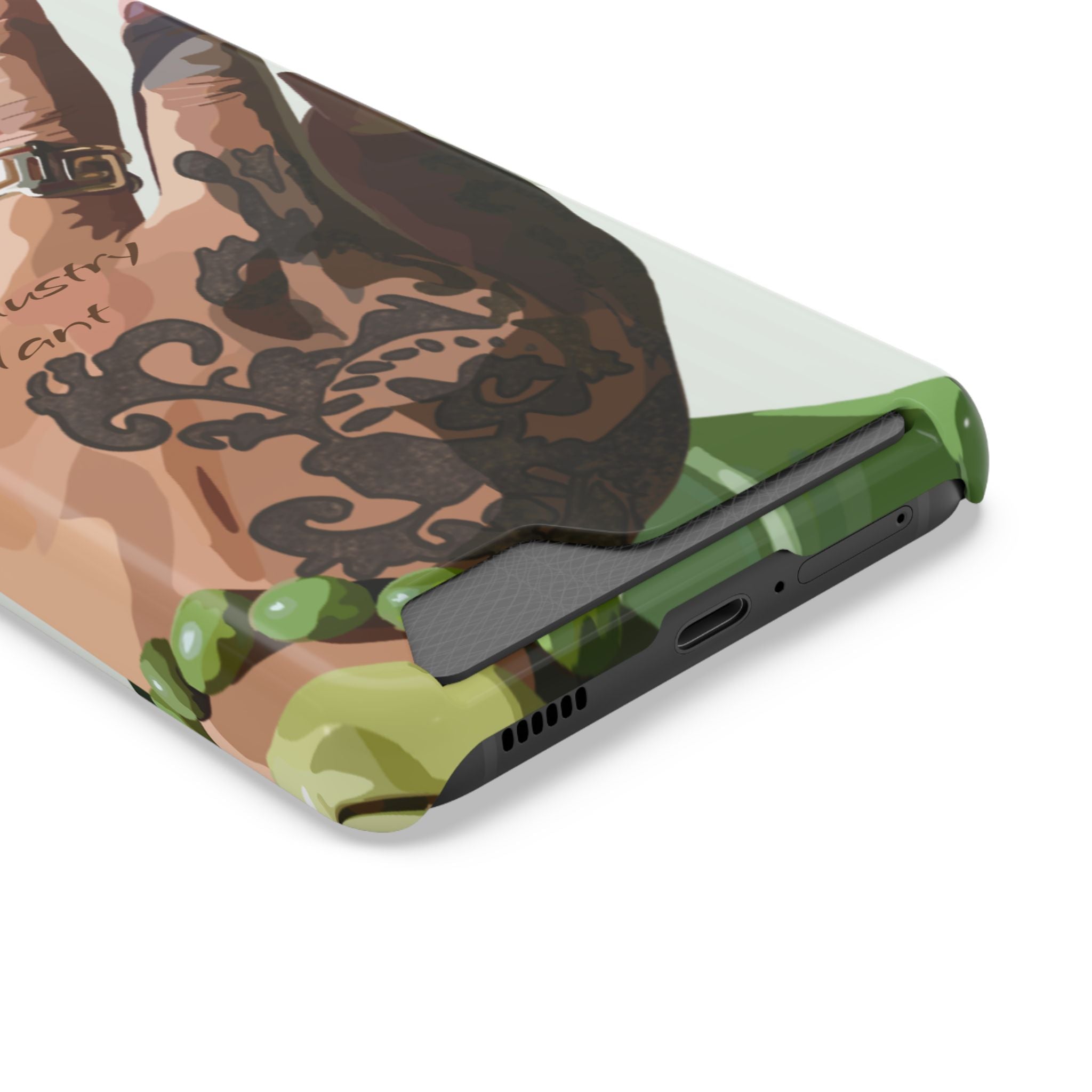 TATTED GREEN THUMB Stylish Phone Case with Card Holder by Industry Plant @AutoPaybump