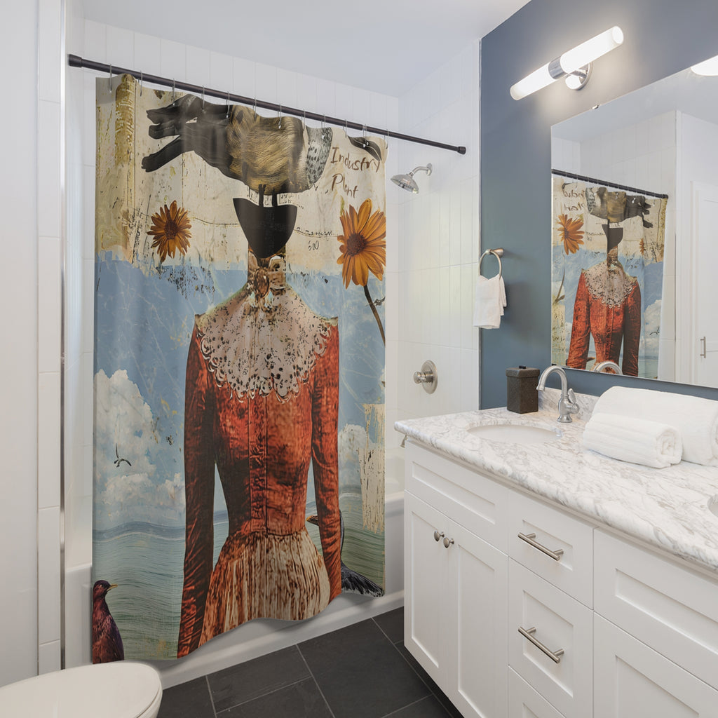 SHE CARRIES HER "BIRD"-ENS WELL Shower Curtain by Industry Plant