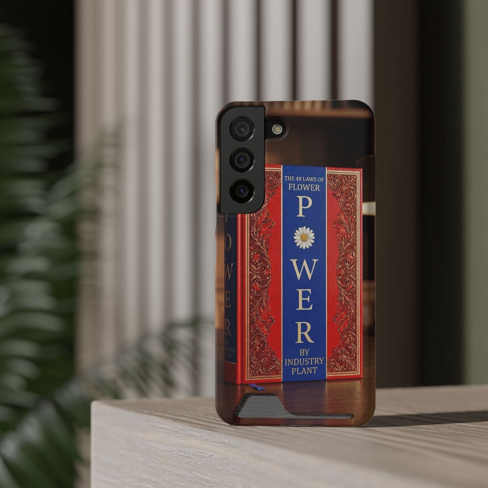 48 LAWS of FLOWER POWER Stylish Phone Case with Card Holder by INDUSTRY PLANT