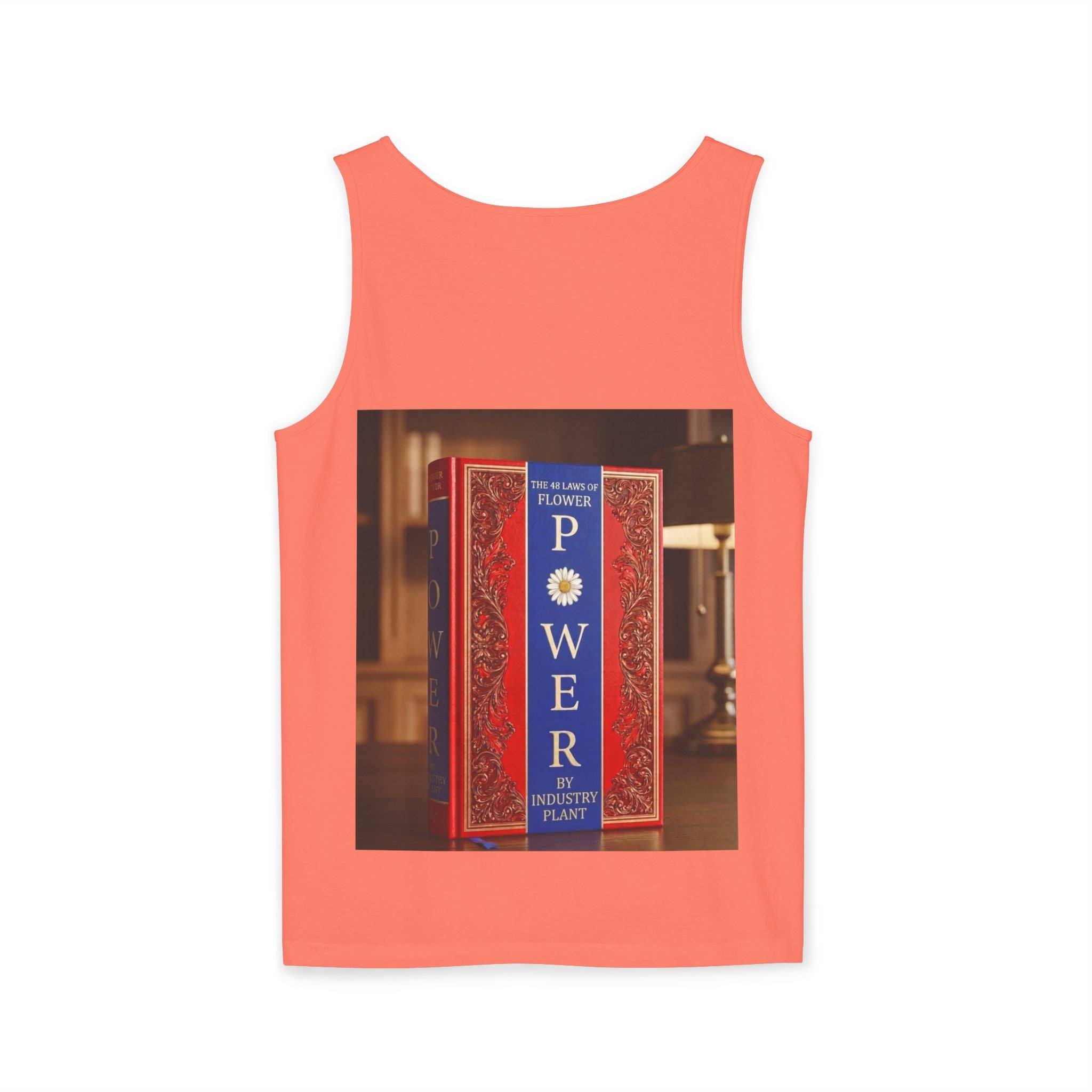 48 LAWS of FLOWER POWER Tank Top — Vintage 'Flower Power' Book Cover Graphic by Industry Plant