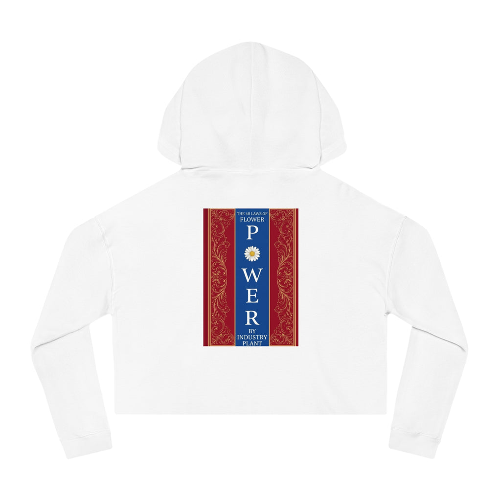 48 LAWS of FLOWER POWER Cropped Hoodie — 'Flower Power' Retro Daisy Graphic Sweatshirt by Industry Plant