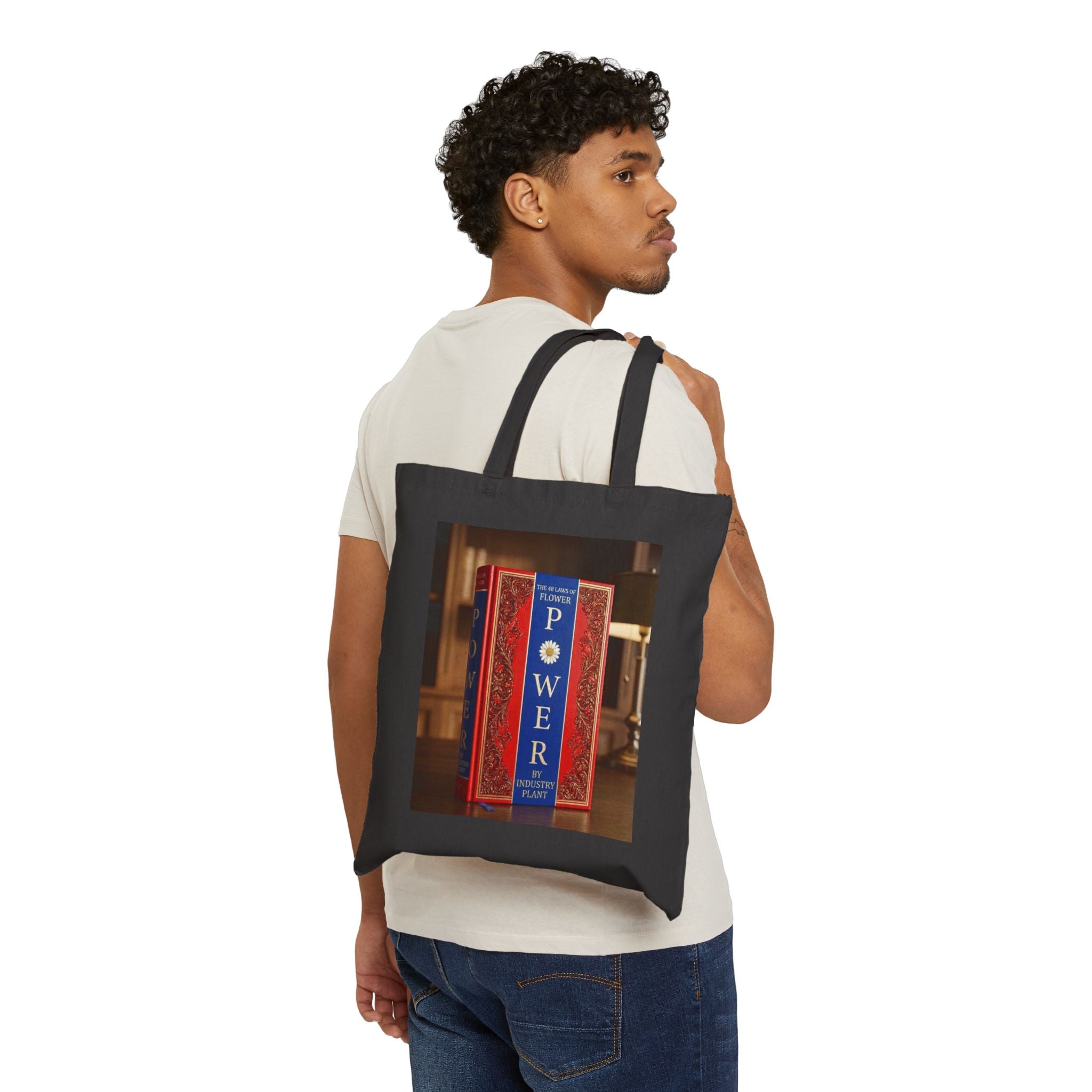 48 LAWS of FLOWER POWER — Vintage 'Power' Book Cover Canvas Tote by Industry Plant