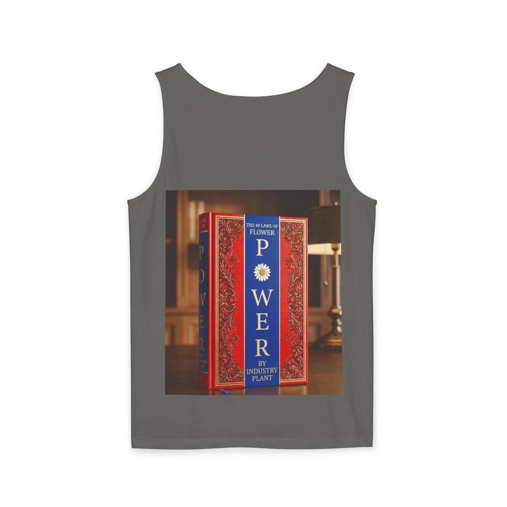48 LAWS of FLOWER POWER Tank Top — Vintage 'Flower Power' Book Cover Graphic by Industry Plant