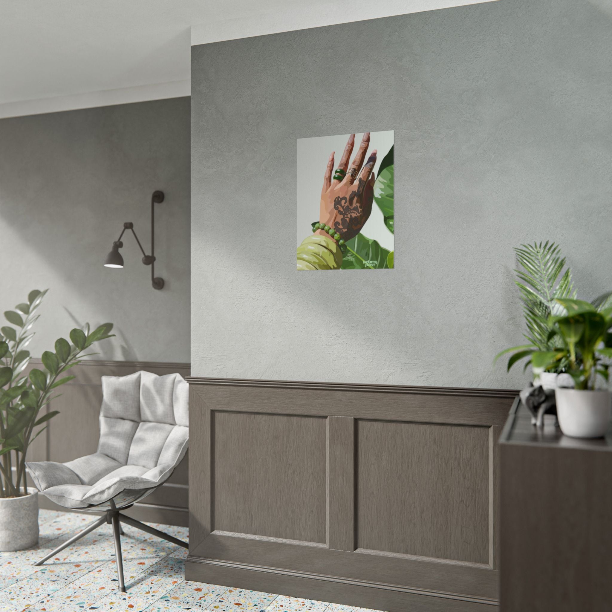 TATTED GREEN THUMB Botanical Henna Hand Fine Art Poster Print by INDUSTRY PLANT by @AutoPaybump