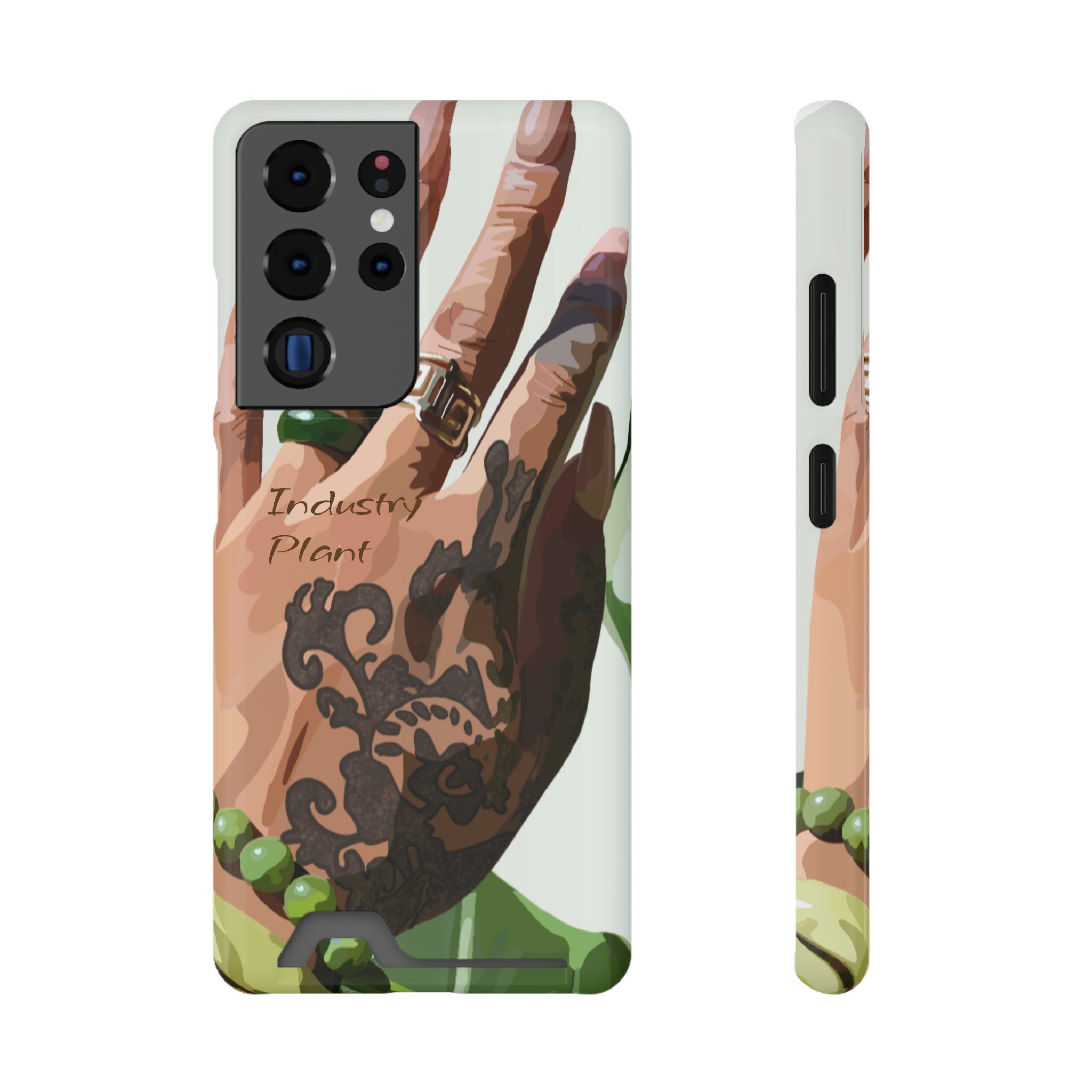 TATTED GREEN THUMB Stylish Phone Case with Card Holder by Industry Plant @AutoPaybump