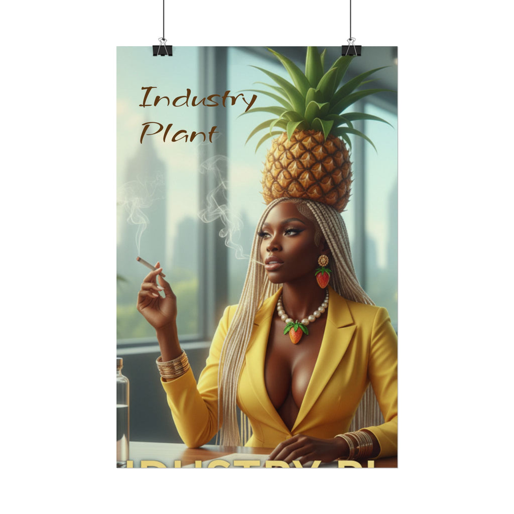 OSHUN EXHALES "Oshun in a Pineapple Crown Fine Art Poster" (Fashion Portrait) by Industry Plant @AutoPaybump