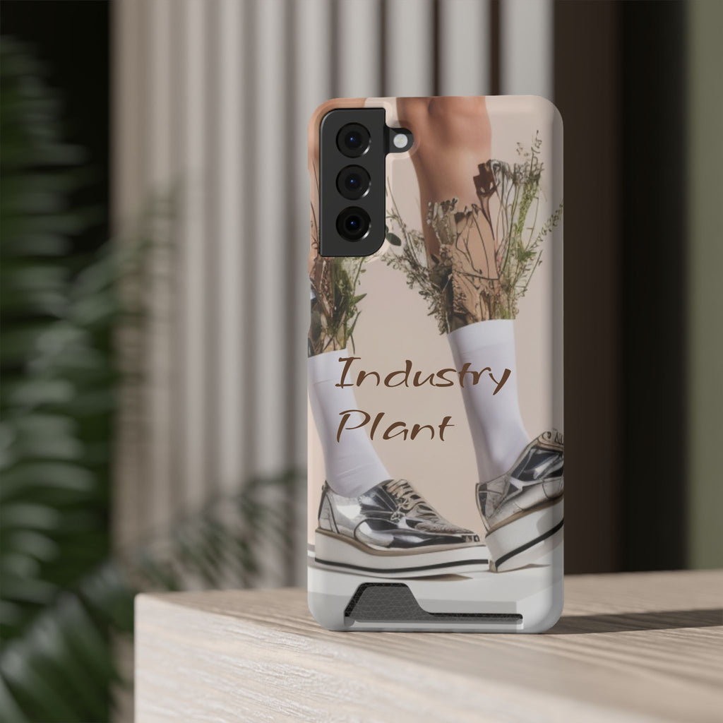 ALWAYS RUNNING ON PLANT POWER Stylish Phone Case with Card Holder by Industry Plant @AutoPaybump