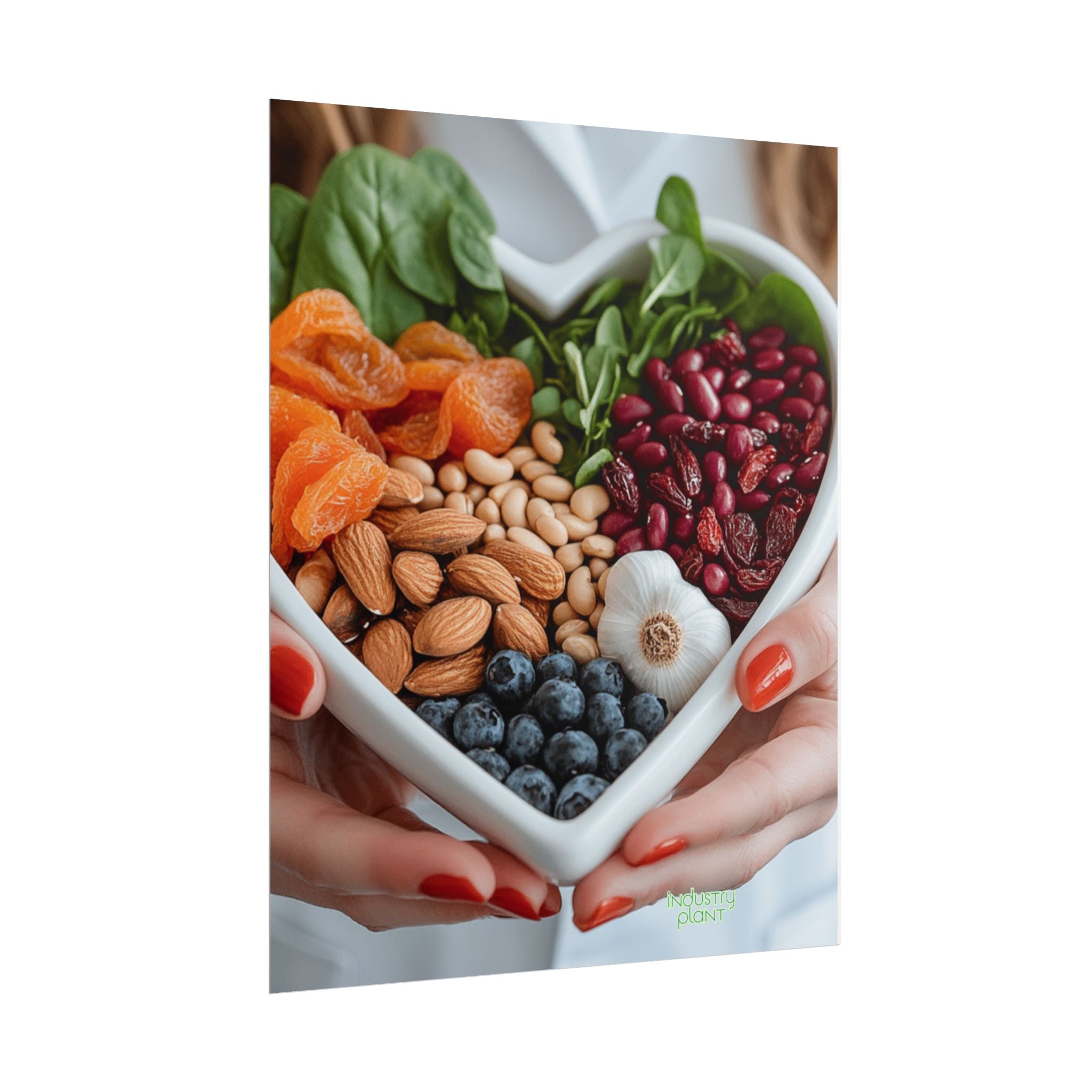 QUEEN of HEALTHY HEARTS Healthy Heart Fine Art Food Poster — Heart-Shaped Buddha Bowl with Nuts, Berries & Veggies Fine Art Print by INDUSTRY PLANT by @AutoPaybump