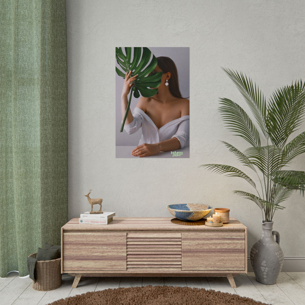 MONSTERA MYSTIQUE Botanical Chic Fine Art Poster — Woman with Monstera Wall Fine Art by INDUSTRY PLANT @AutoPaybump