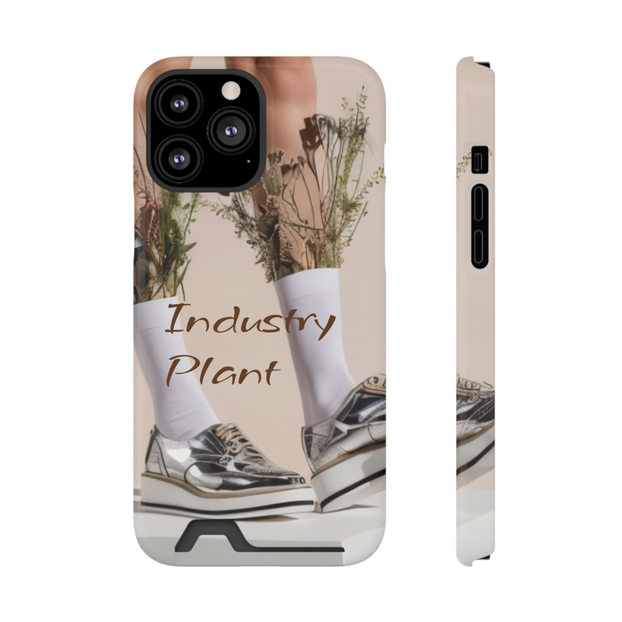 ALWAYS RUNNING ON PLANT POWER Stylish Phone Case with Card Holder by Industry Plant @AutoPaybump