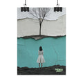 BRANCHING OFF ON MY OWN Surreal Manic Pixie Girl Fine Art Poster - Minimalist Tree & Torn Wall Fine Art by INDUSTRY PLANT @AutoPaybump