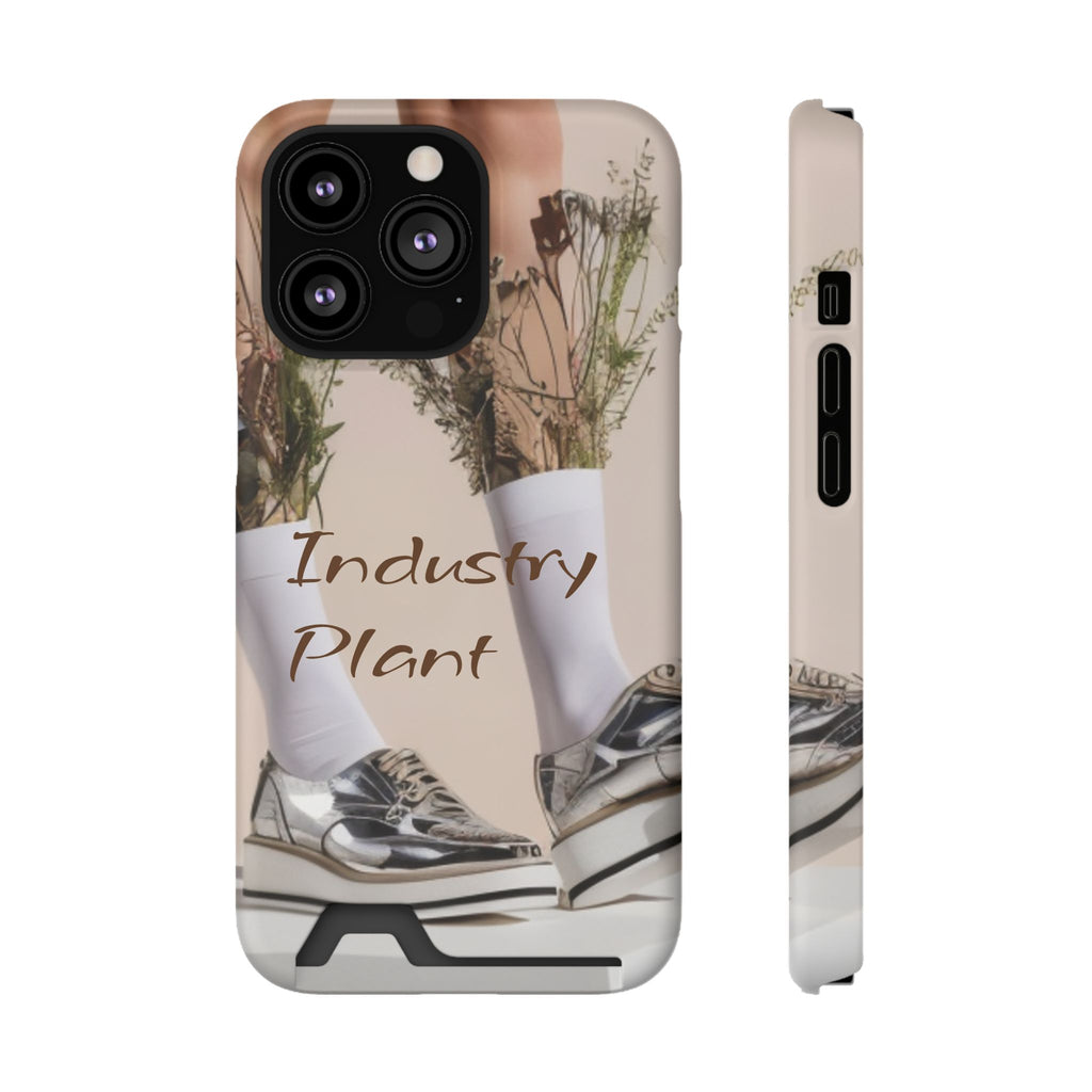 ALWAYS RUNNING ON PLANT POWER Stylish Phone Case with Card Holder by Industry Plant @AutoPaybump